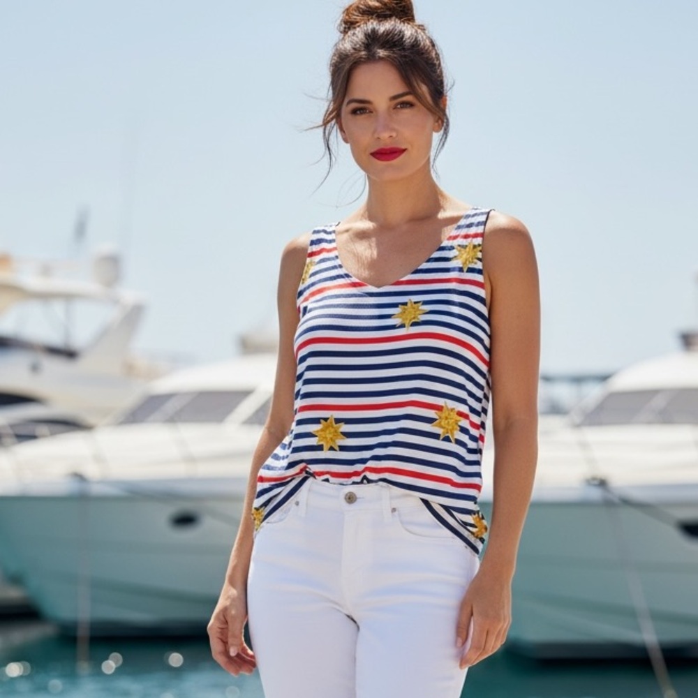 Vintage stars and stripes tank top